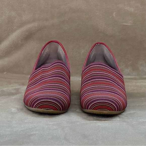 SAS Becky Slip On Wedge Multi Colored Stripe Size 8W - Picture 2 of 10